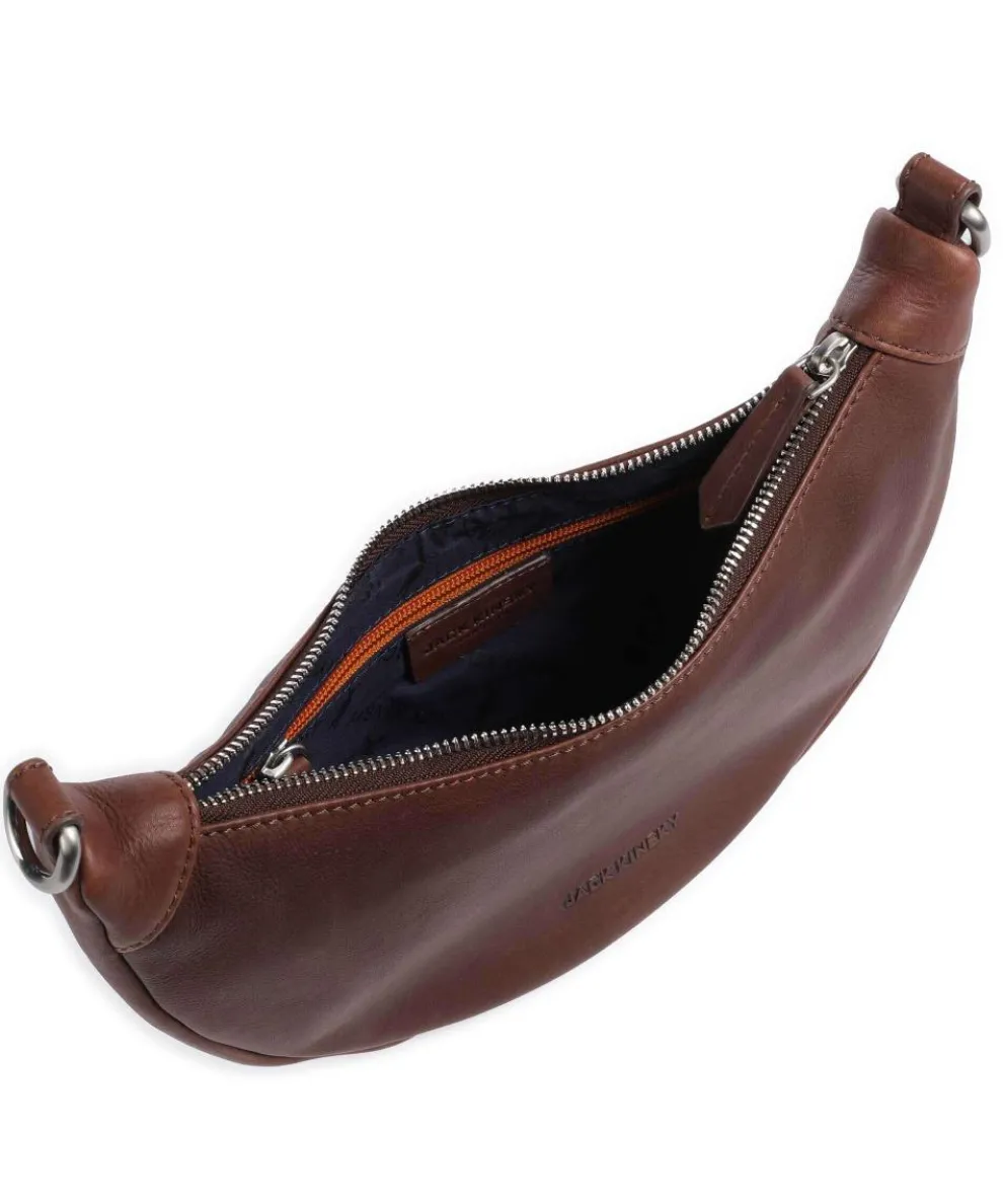 Aruba 2 Umhängetasche fein genarbtes Leder dunkelbraun