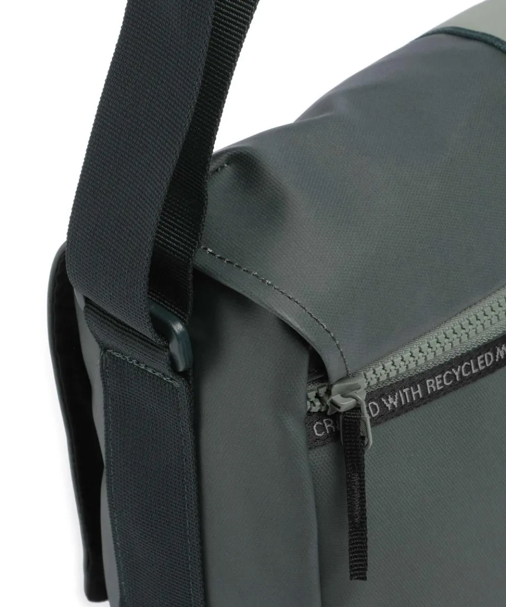 Vanuatu Umhängetasche recyceltes Polyester dunkelgrün