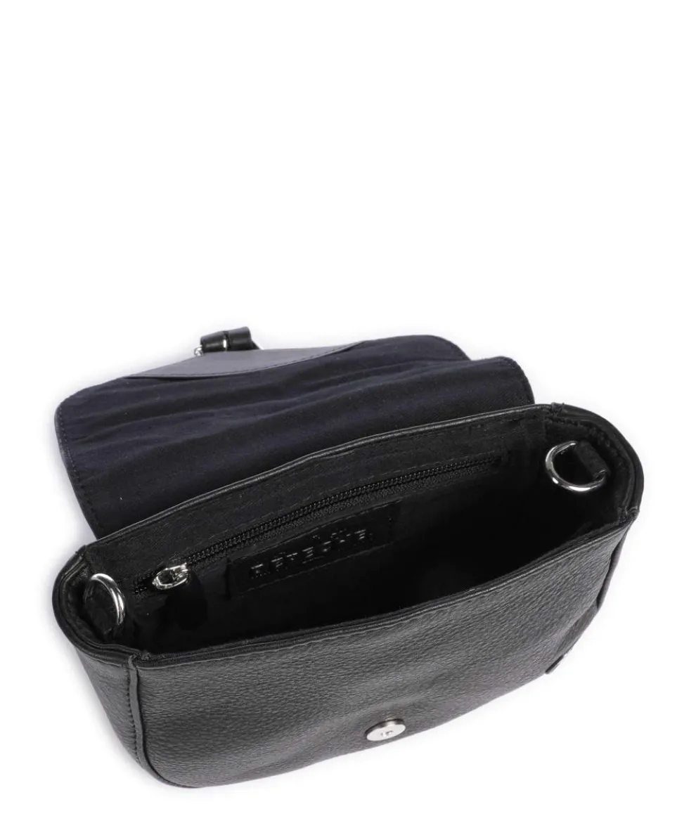 Fashion Favorites Umhängetasche genarbtes Leder schwarz