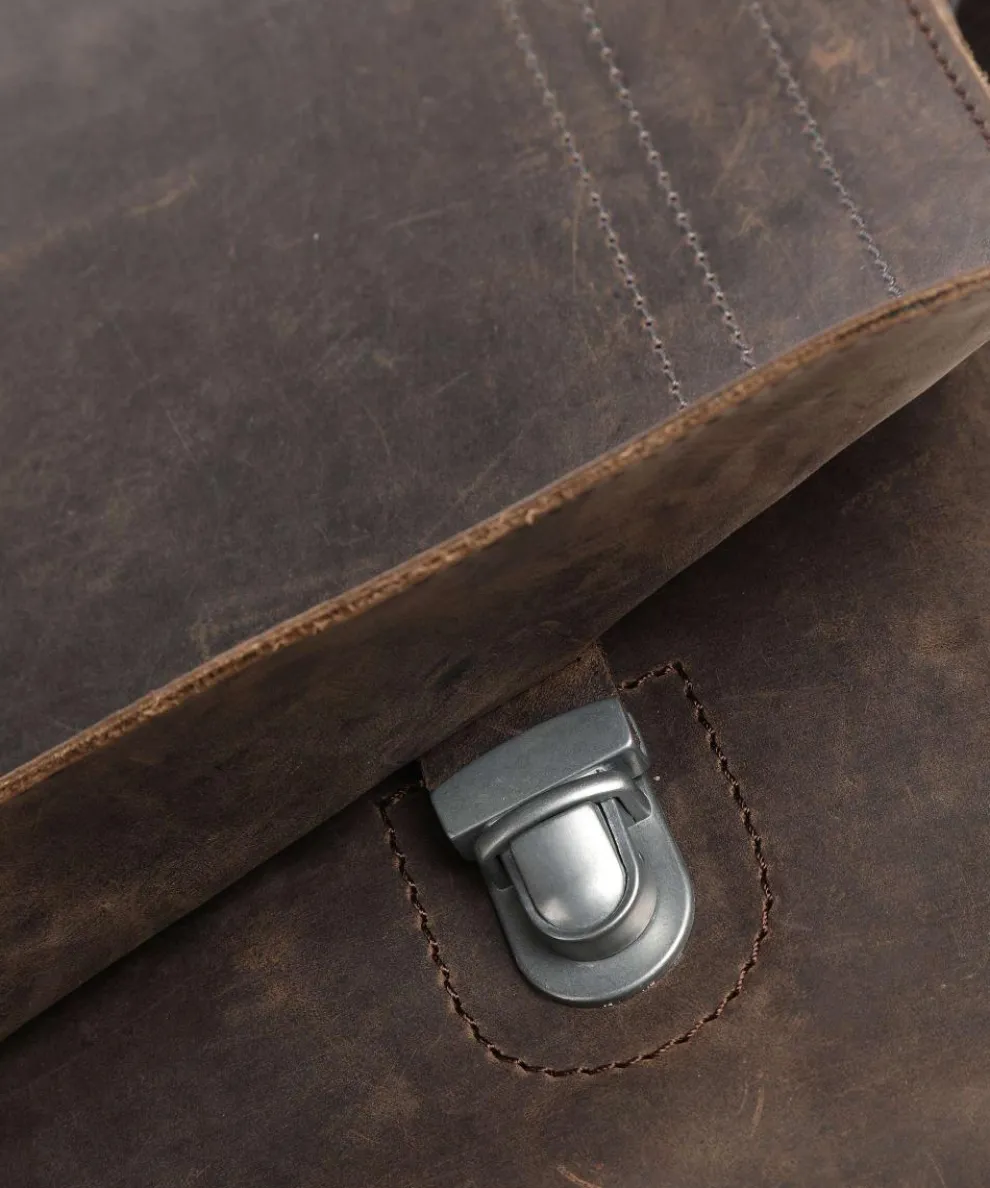 Richmond Aktentasche 14″ Leder dunkelbraun