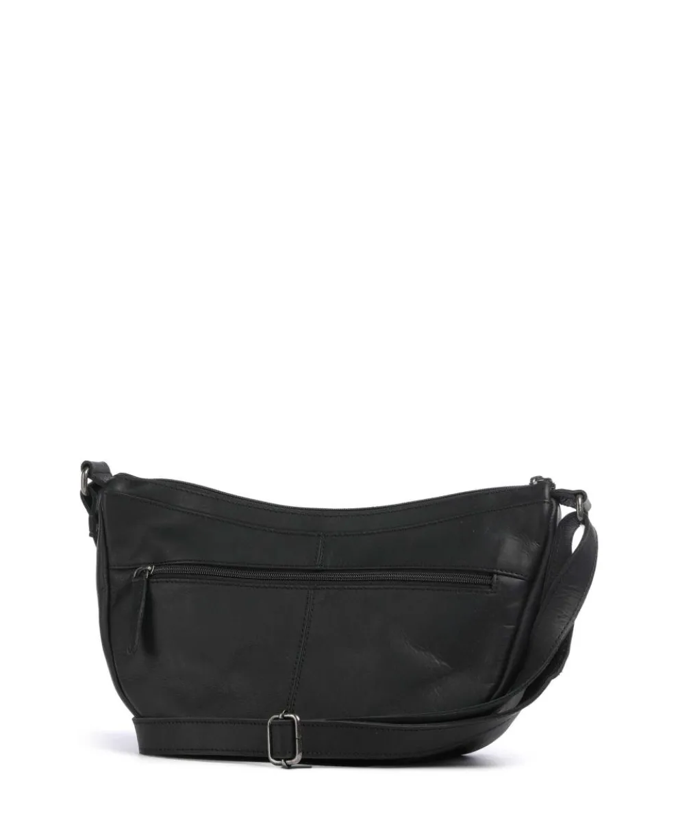 Cow Wax Pull Up Piemonte Umhängetasche Pull-Up Rindsleder schwarz