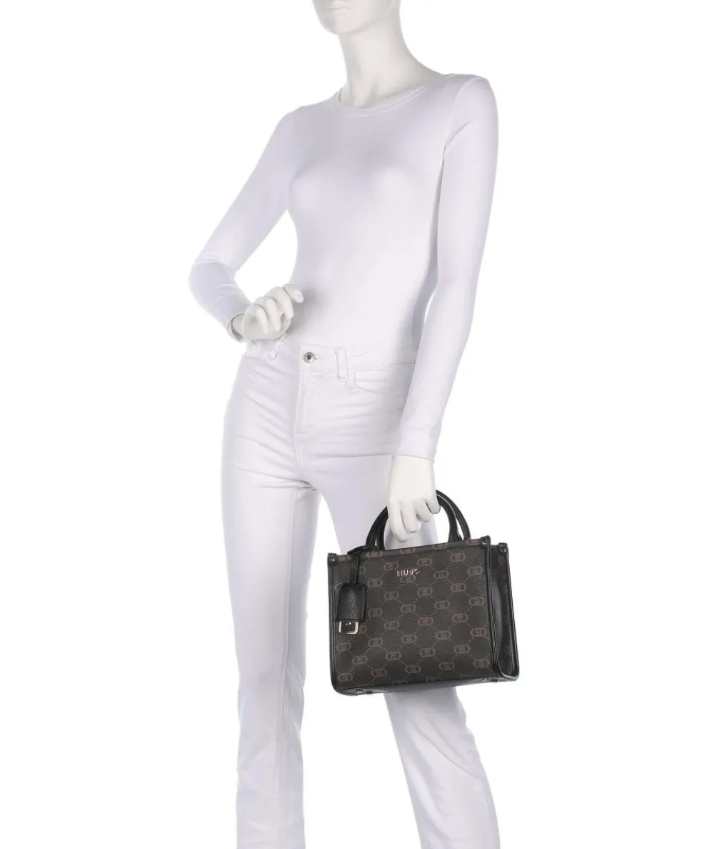 Ridhi S Handtasche Lederimitat schwarz