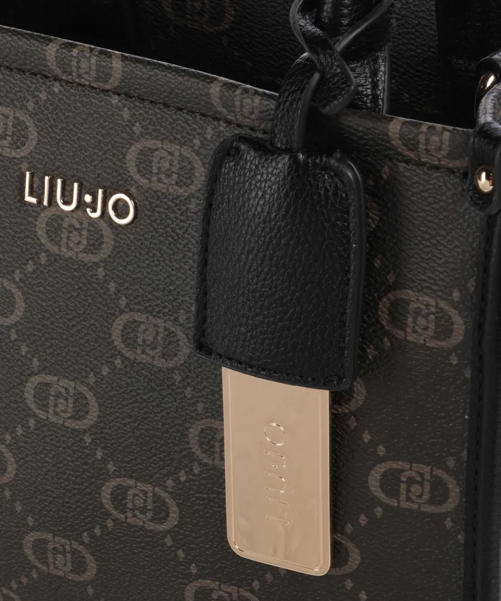 Ridhi S Handtasche Lederimitat schwarz