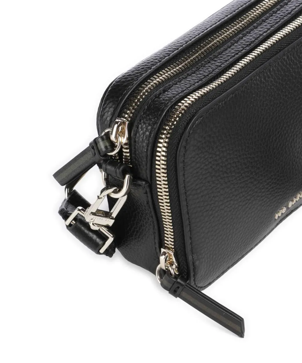 Stunna Umhängetasche genarbtes Rindsleder schwarz