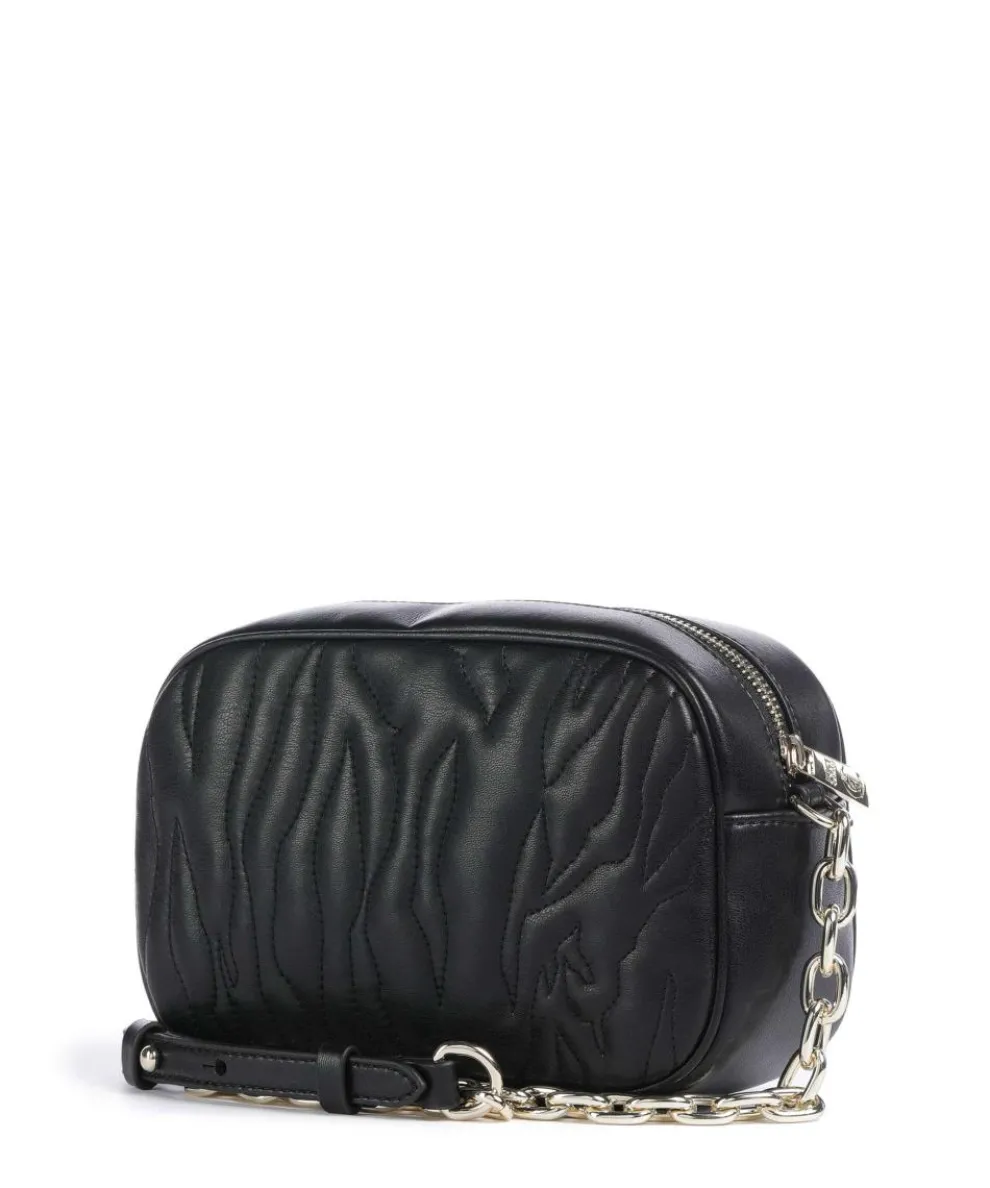 Quilted Zebra Umhängetasche Lederimitat schwarz