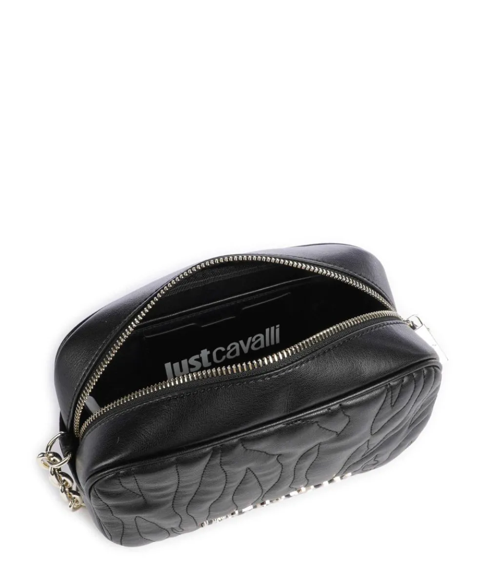 Quilted Zebra Umhängetasche Lederimitat schwarz