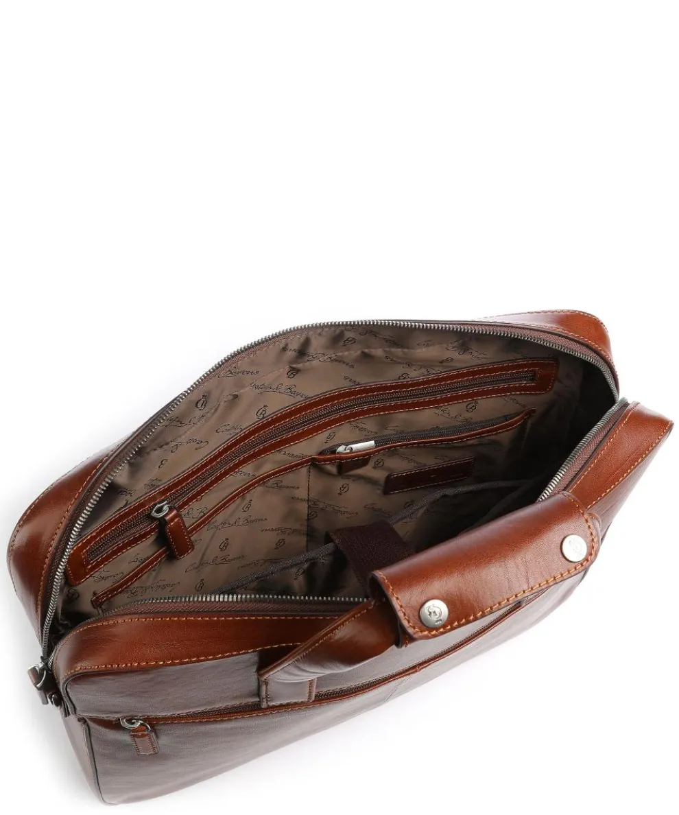 Gaucho Ted Aktentasche 15″ fein genarbtes Rindsleder cognac