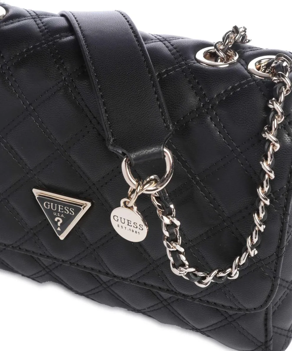 Giully Schultertasche Lederimitat schwarz