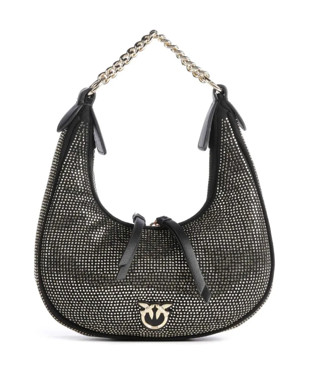 Brioche Mini Schultertasche Textil schwarz