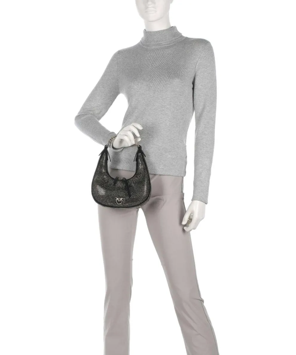 Brioche Mini Schultertasche Textil schwarz