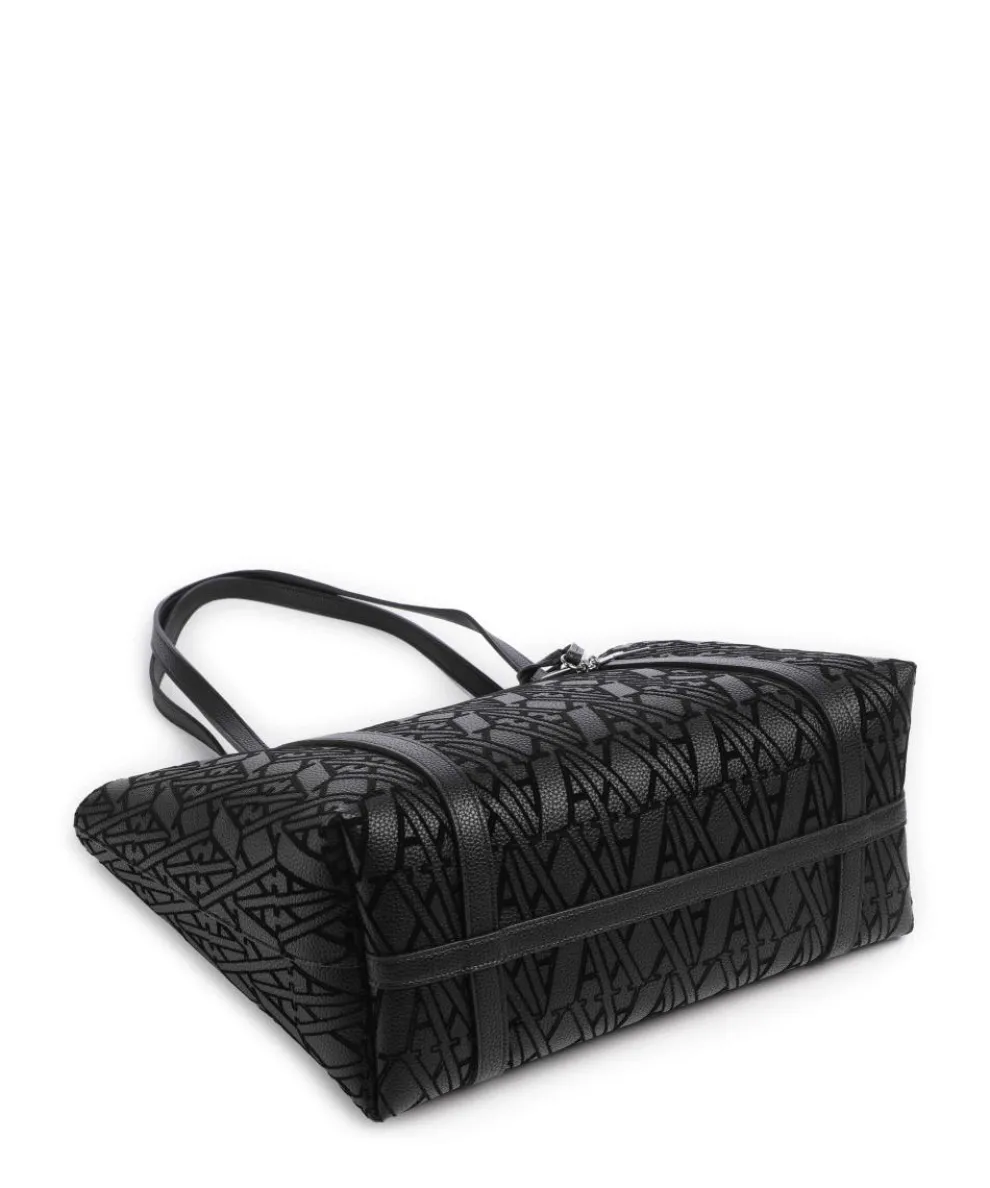 Silvye Shopper Lederimitat schwarz