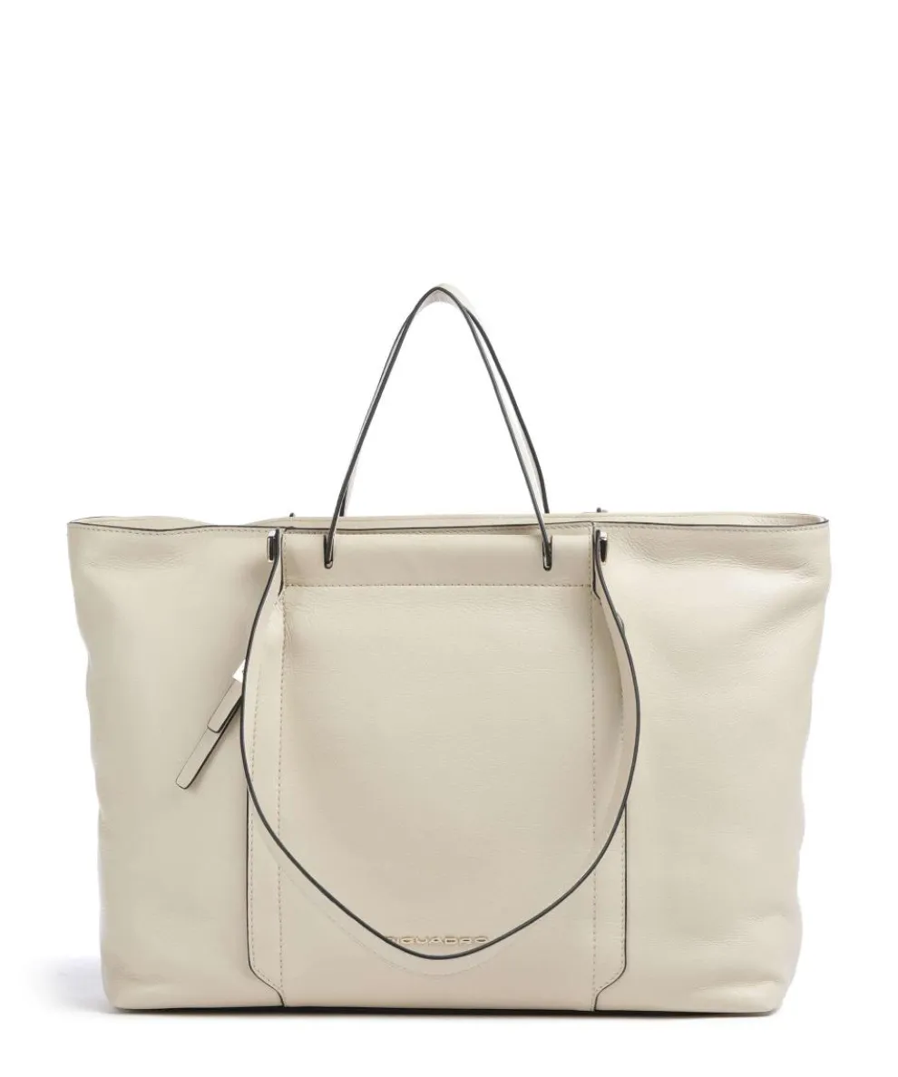 Circle Shopper 15″ fein genarbtes Rindsleder creme