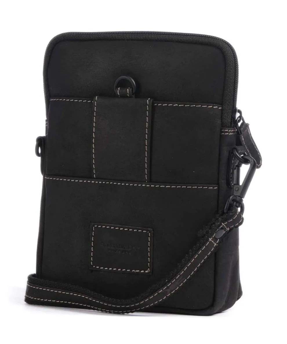 Baltimore 11 Umhängetasche Leder schwarz