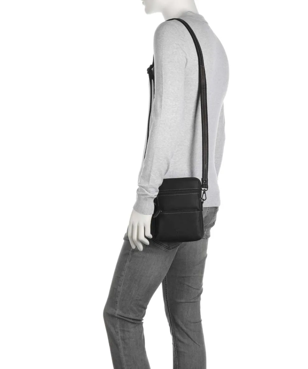 Baltimore 11 Umhängetasche Leder schwarz