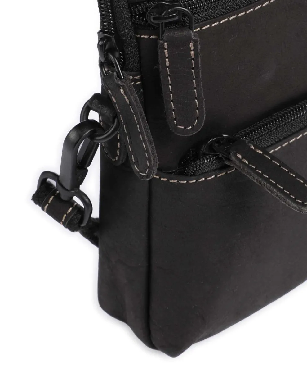 Baltimore 11 Umhängetasche Leder schwarz