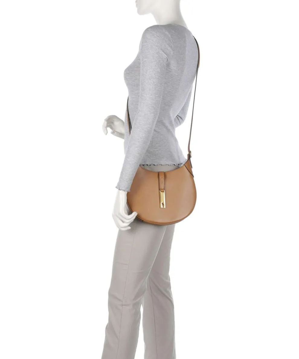 ID Collection Small Schultertasche fein genarbtes Rindsleder hellbraun