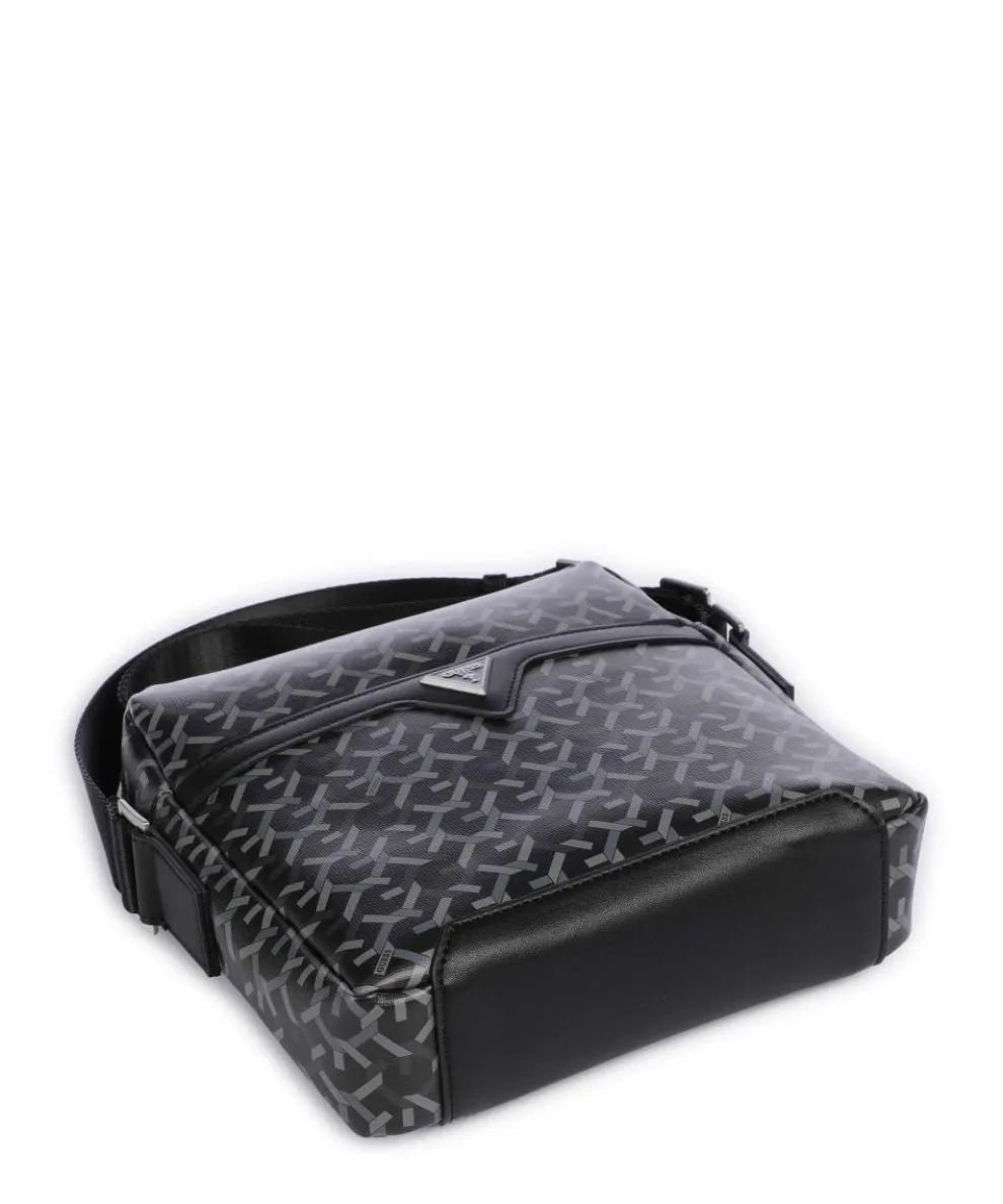 Torino Umhängetasche Lederimitat schwarz