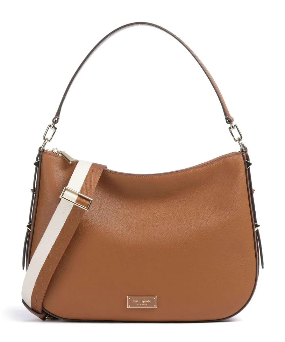 Liv Large Beuteltasche genarbtes Rindsleder braun