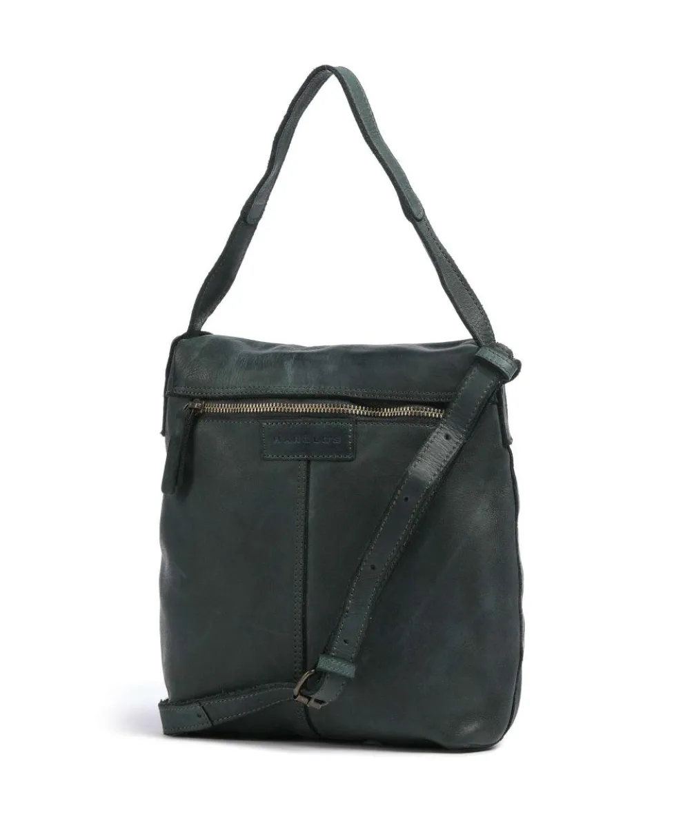 Submarine Schultertasche genarbtes Rindsleder dunkelgrün