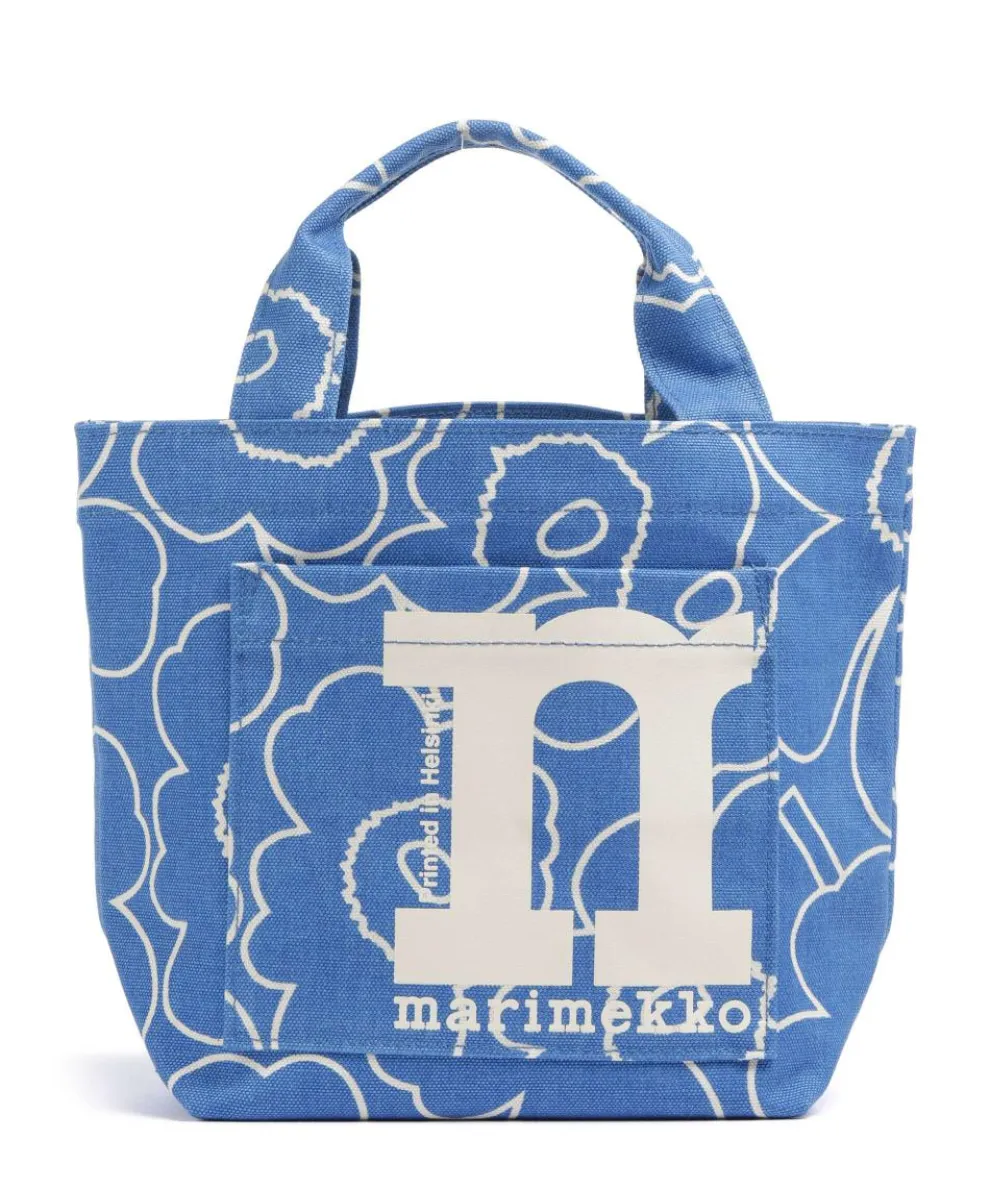 Unikko Mono Mini Piirto Handtasche Baumwolle blau