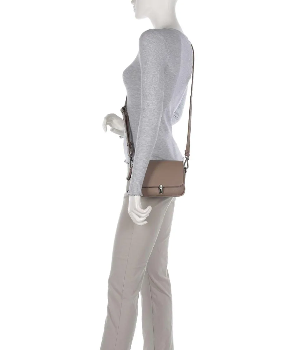 Bestie Umhängetasche recyceltes Leder taupe