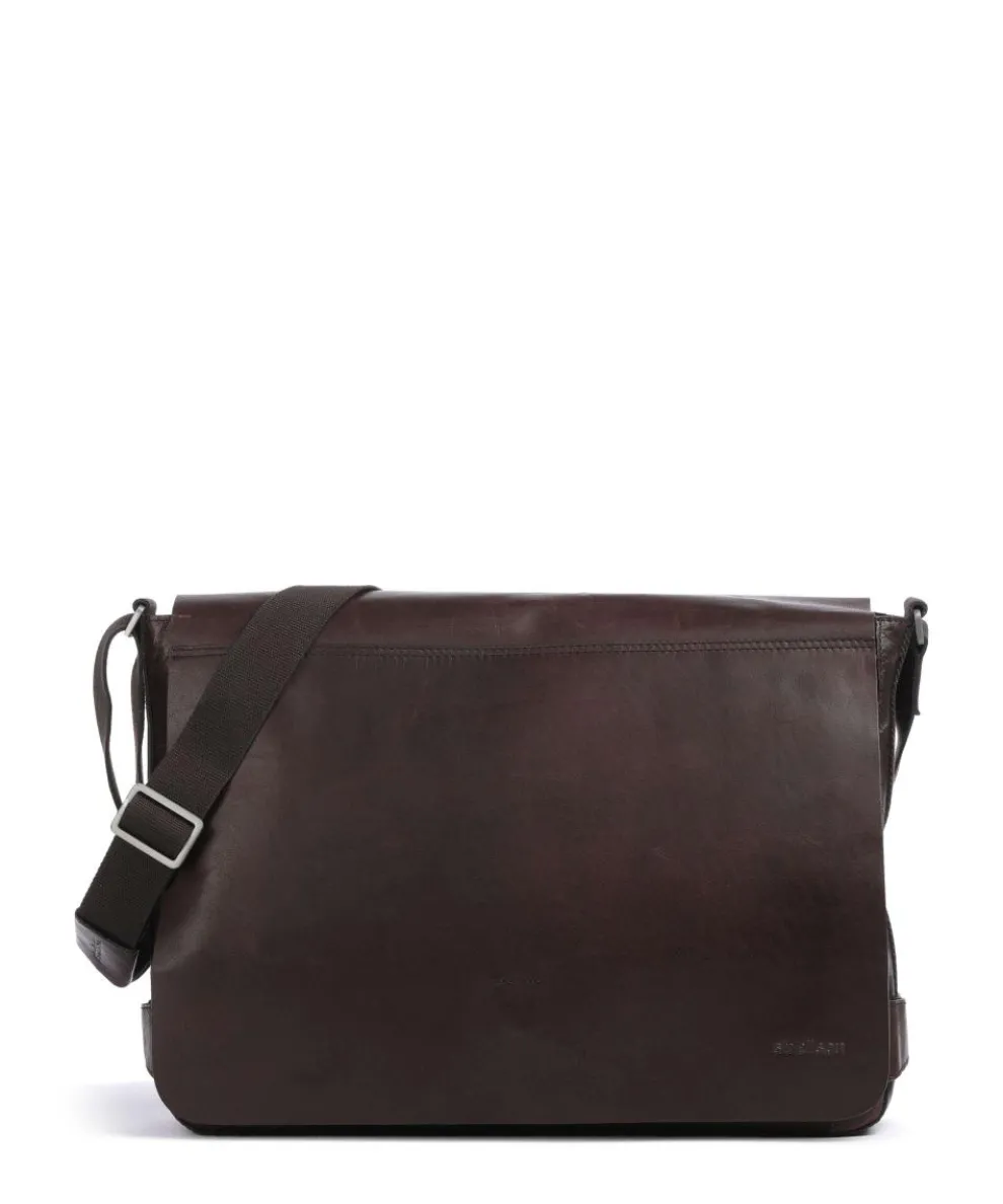 Abbey Aktentasche 14″ Büffelleder dunkelbraun