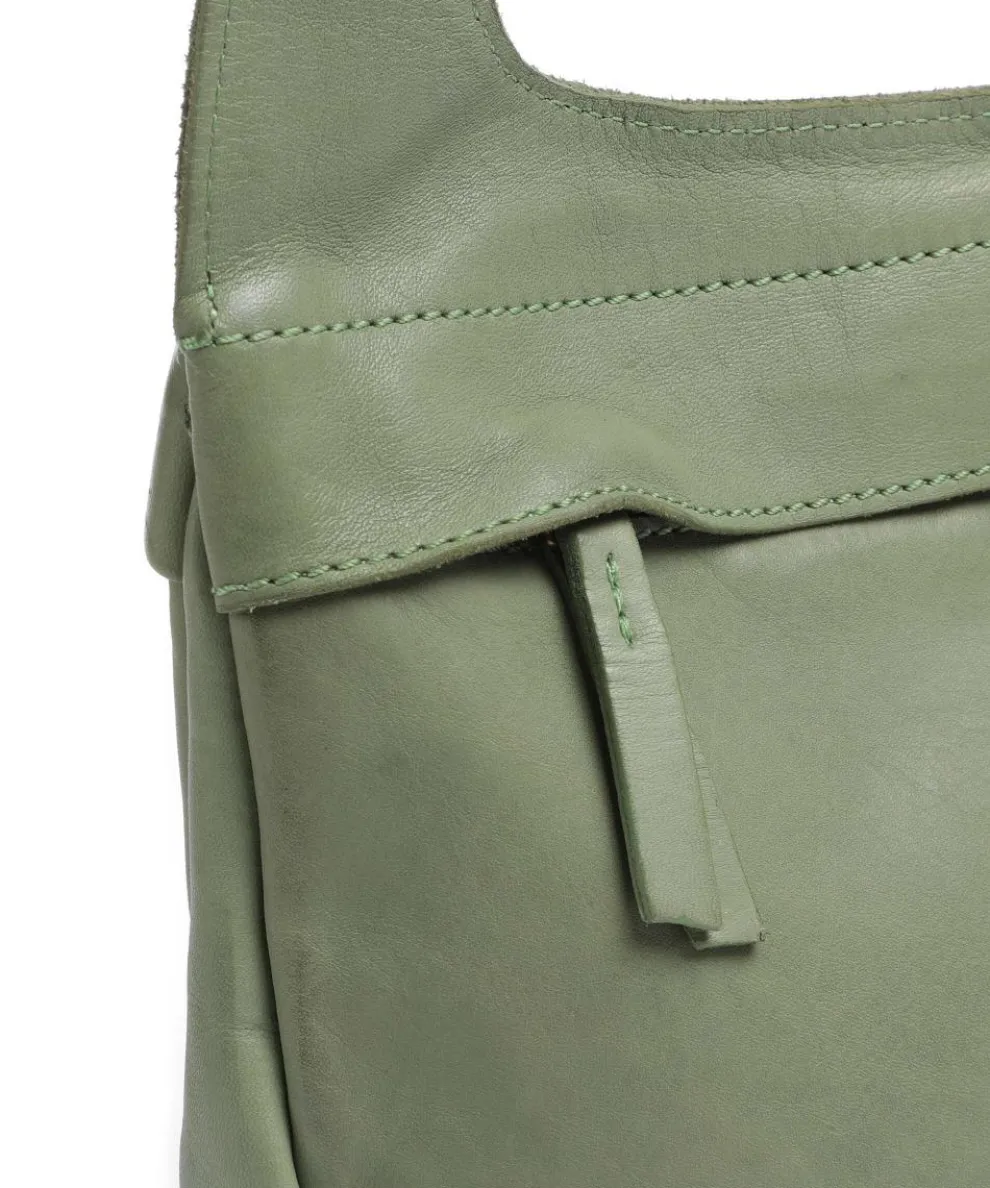 Submarine Schultertasche weiches Rindsleder grün