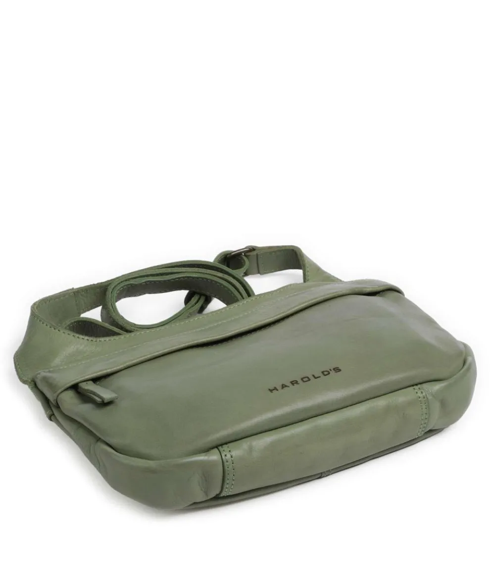 Submarine Schultertasche weiches Rindsleder grün