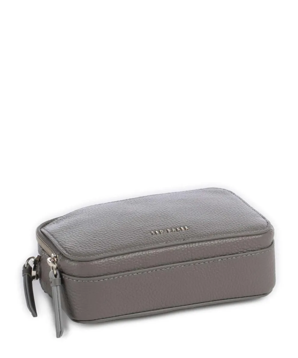 Stunna Umhängetasche genarbtes Rindsleder dunkelgrau