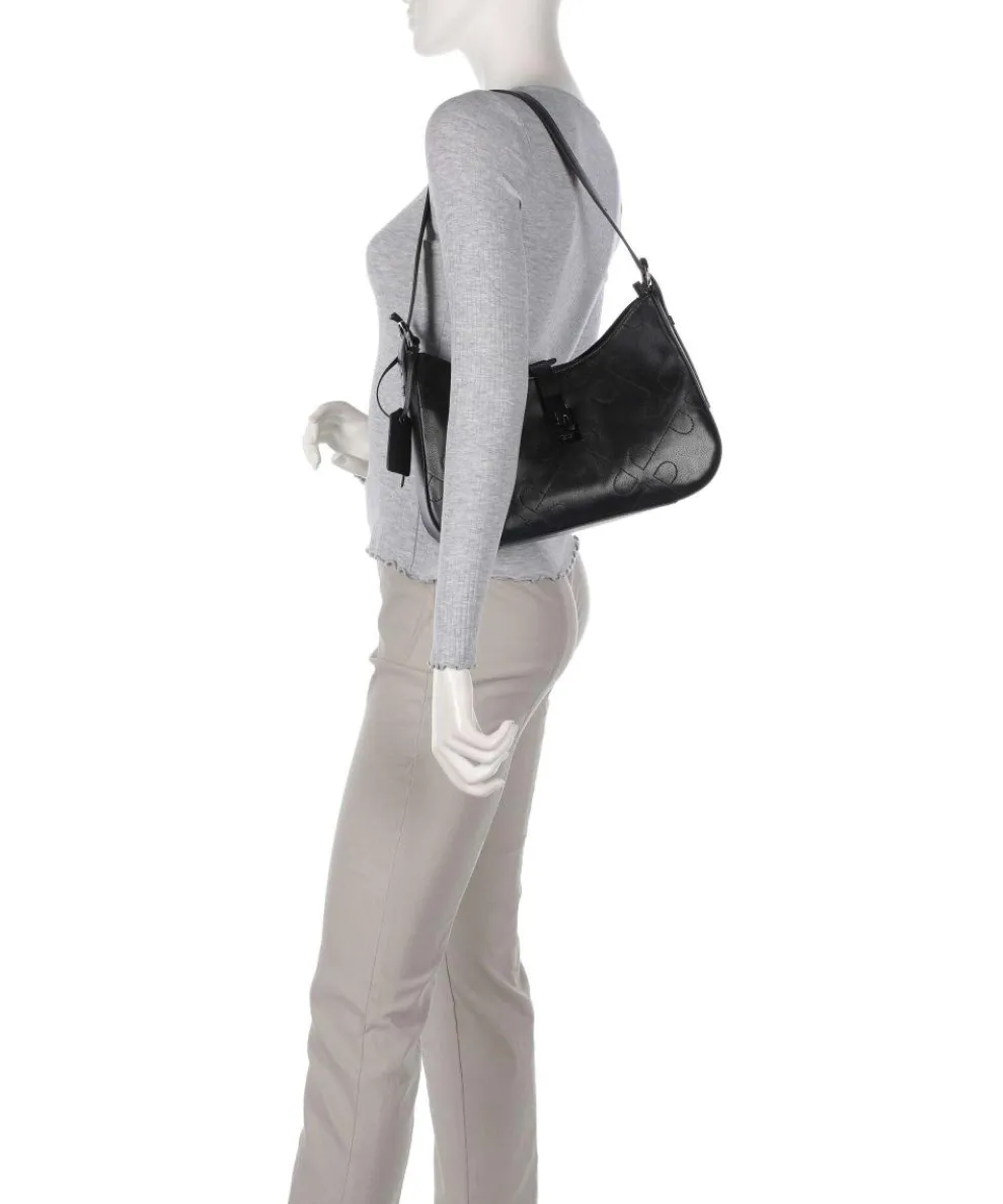 Liberty Schultertasche fein genarbtes Rindsleder schwarz