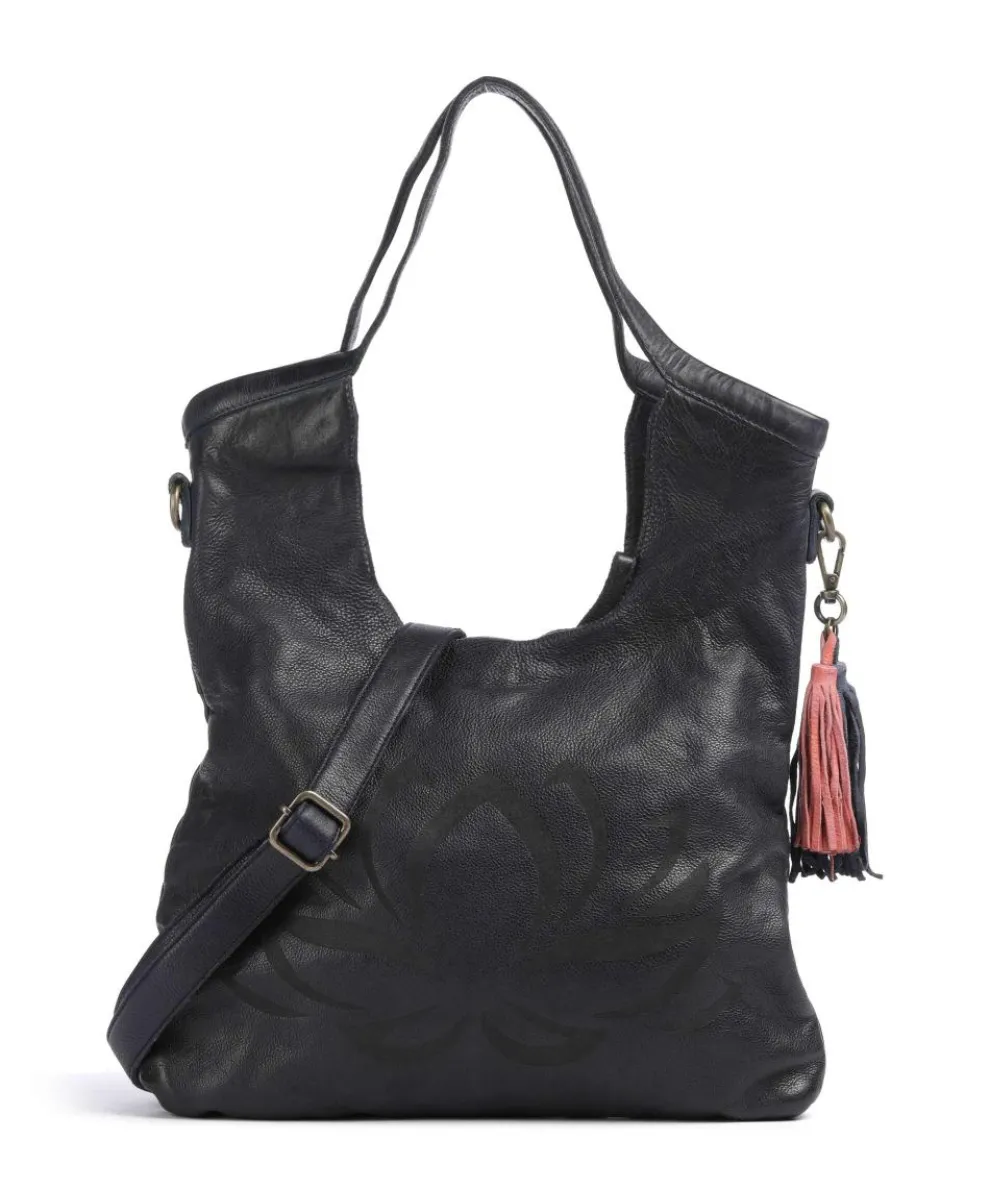 Freundgasse 2 Shopper genarbtes Leder navy