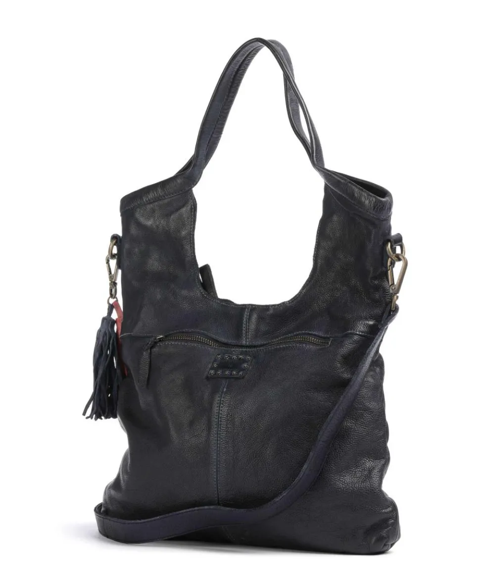 Freundgasse 2 Shopper genarbtes Leder navy