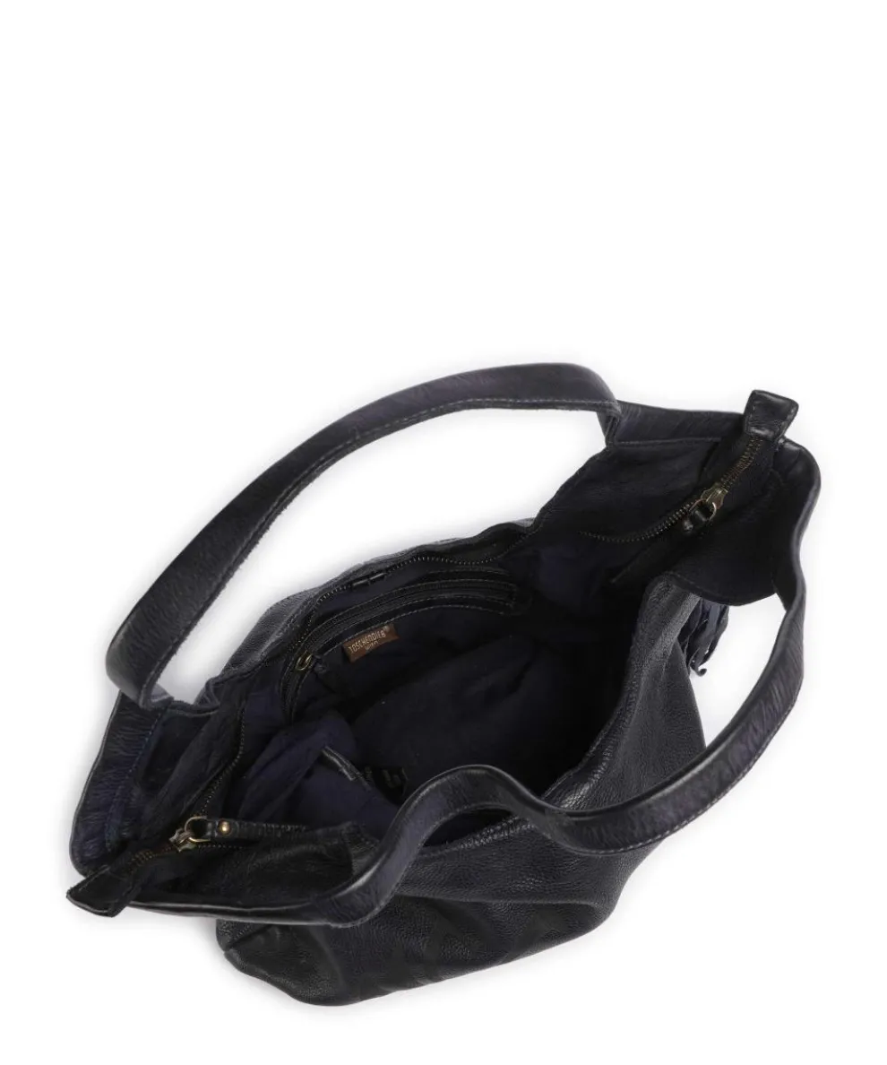 Freundgasse 2 Shopper genarbtes Leder navy