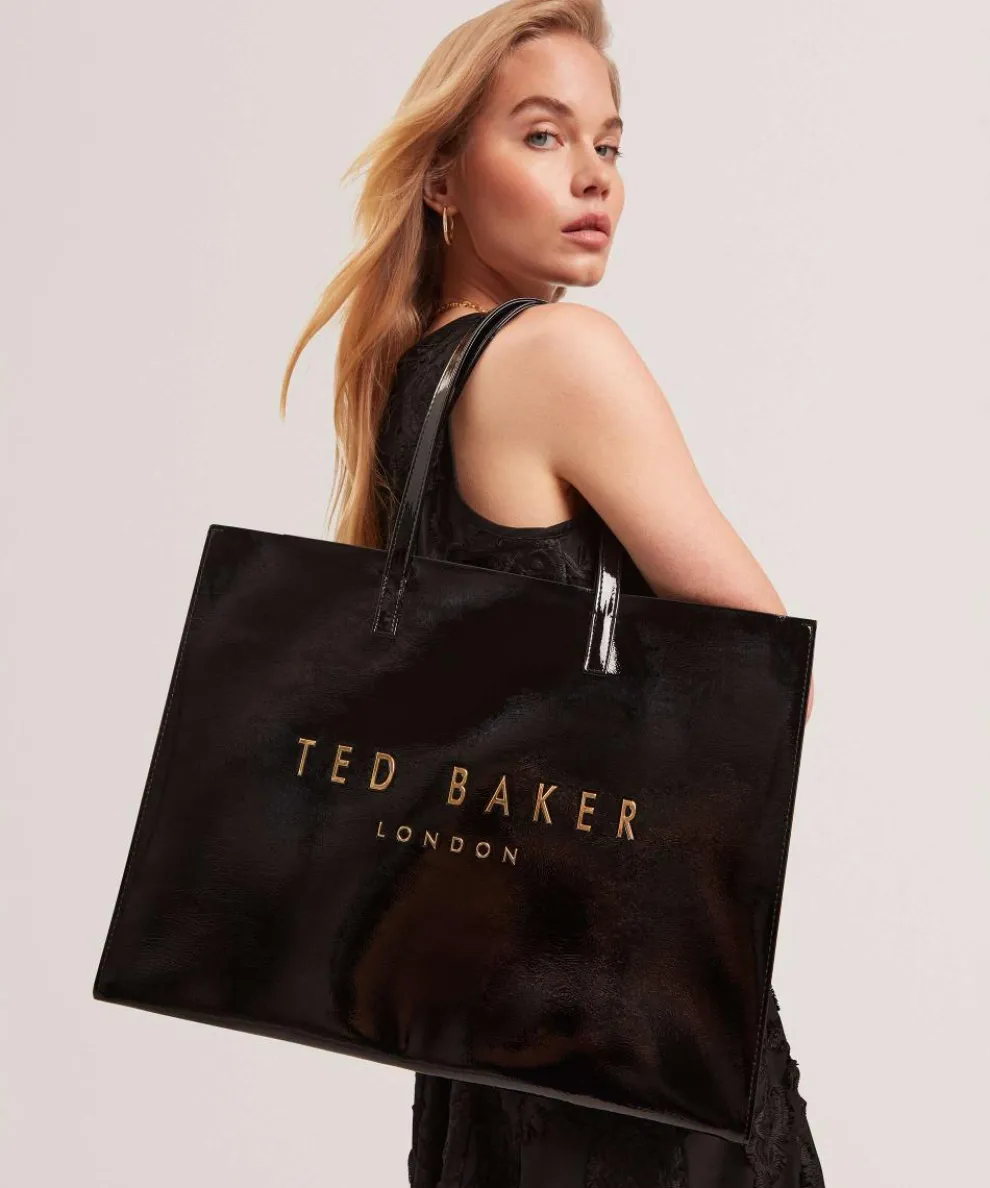 Crikon Shopper Lederimitat schwarz