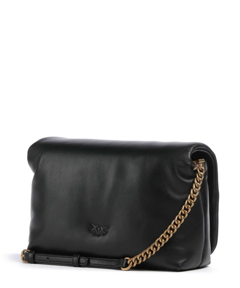 Love Click Puff Classic Umhängetasche Schafsleder schwarz