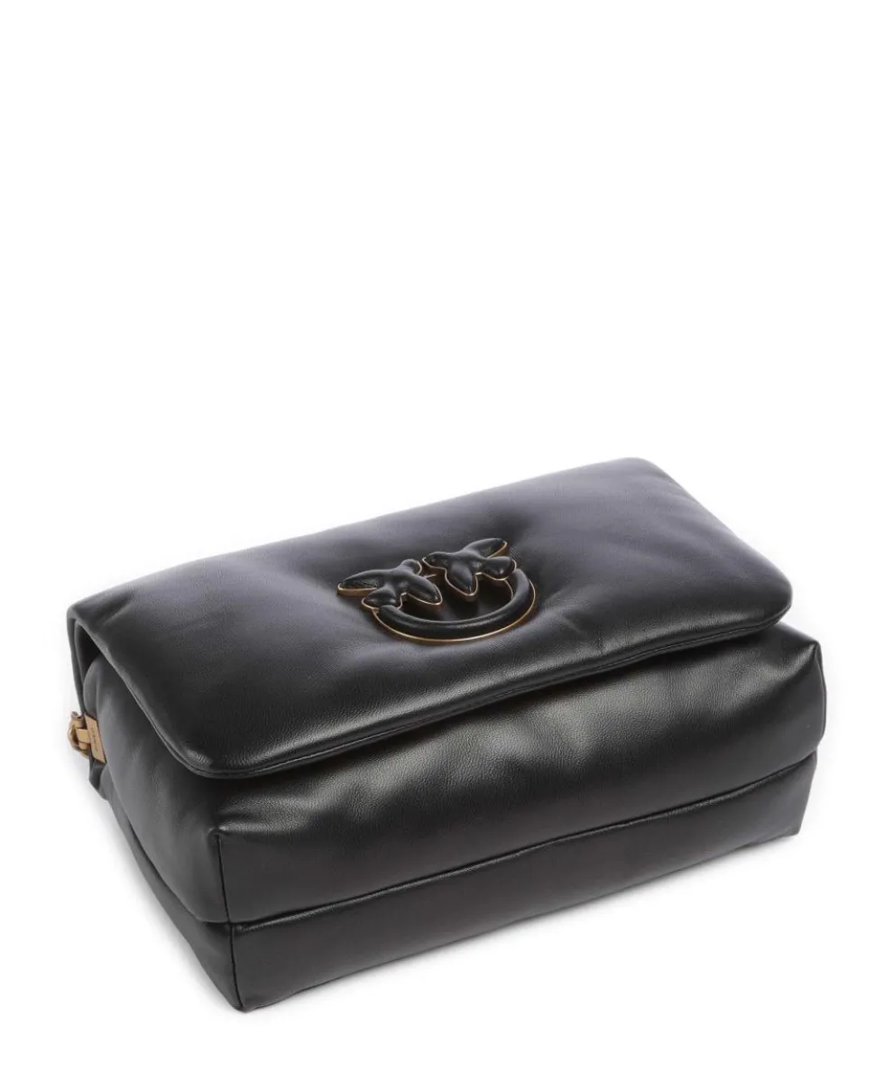 Love Click Puff Classic Umhängetasche Schafsleder schwarz