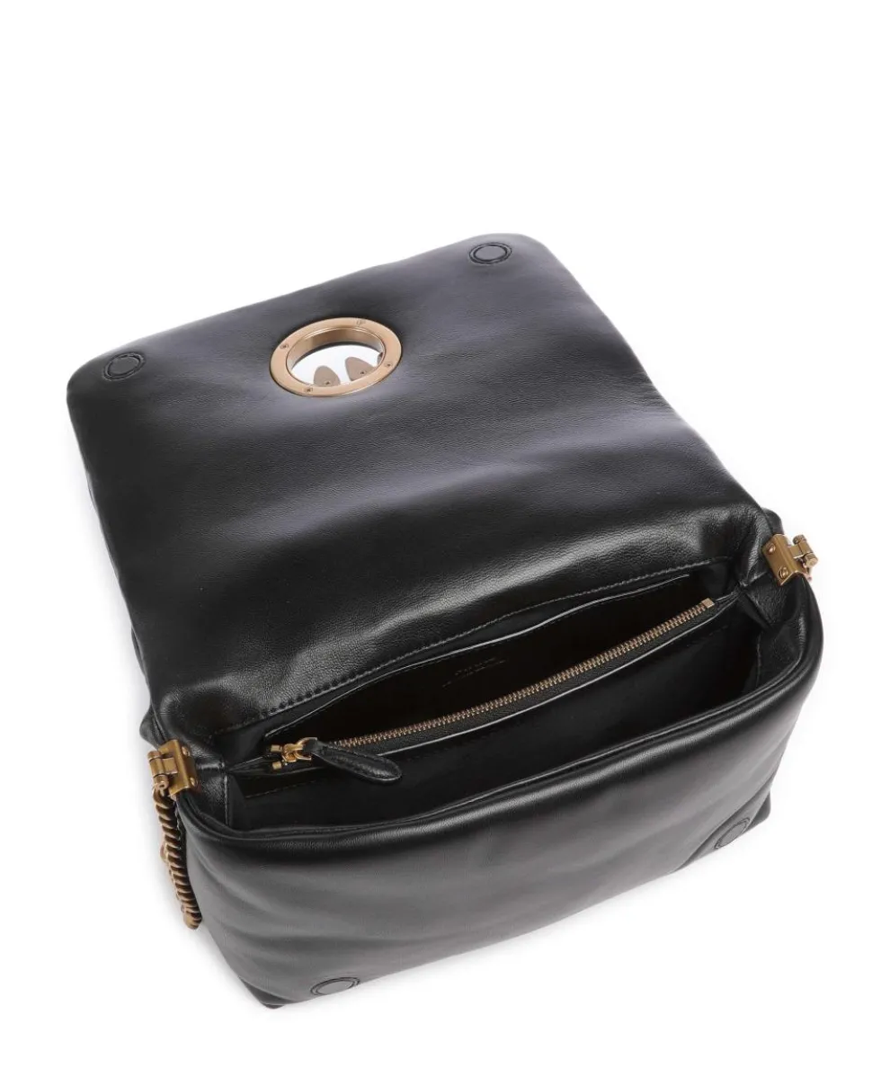 Love Click Puff Classic Umhängetasche Schafsleder schwarz