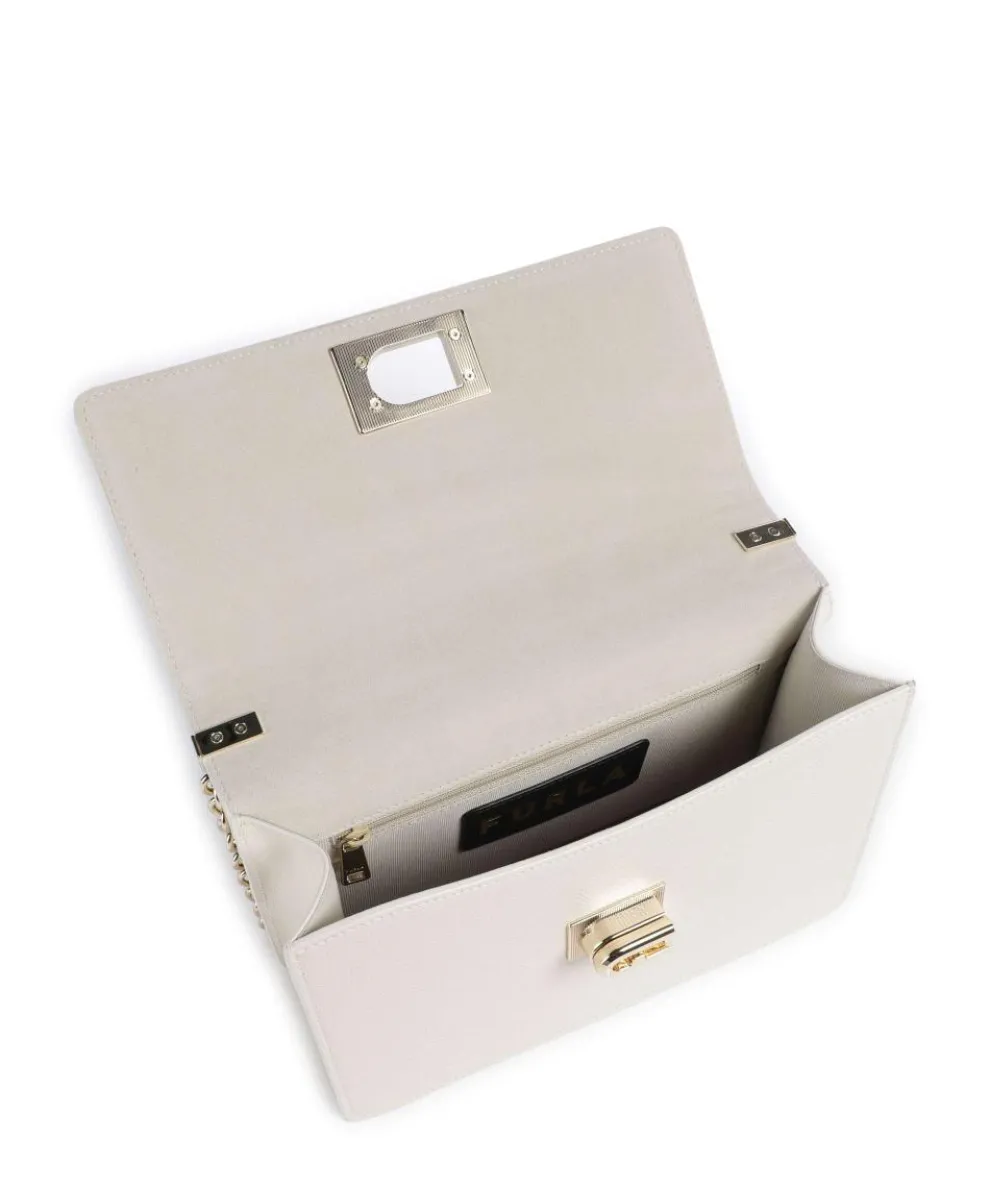 1927 S Schultertasche genarbtes Leder weiß