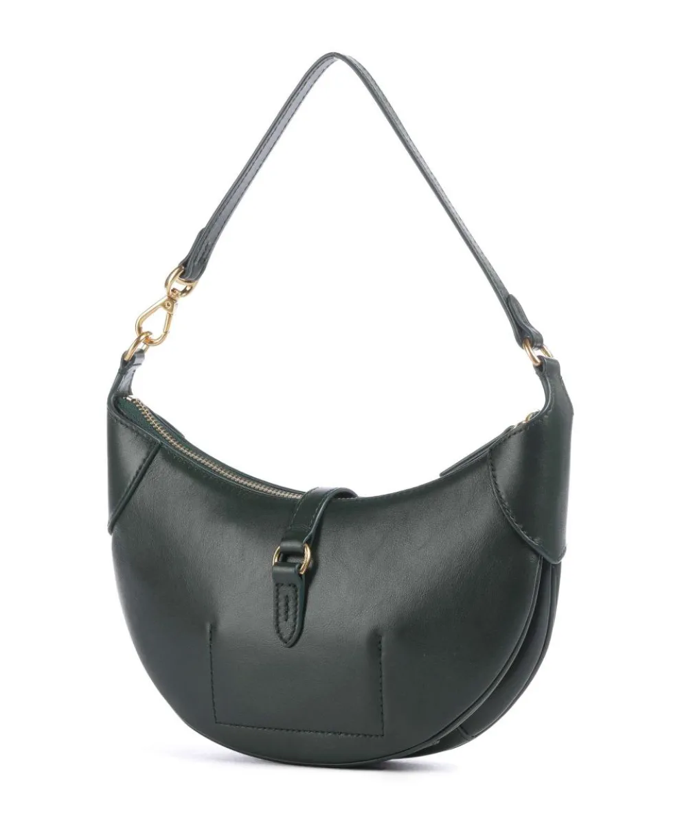 ID Collection Small Schultertasche fein genarbtes Rindsleder dunkelgrün