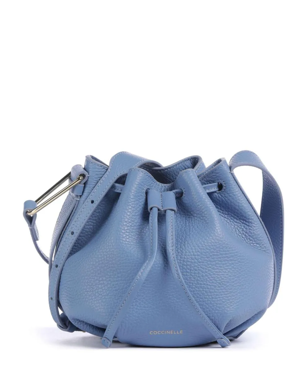 Malory Bucket bag genarbtes Rindsleder blau
