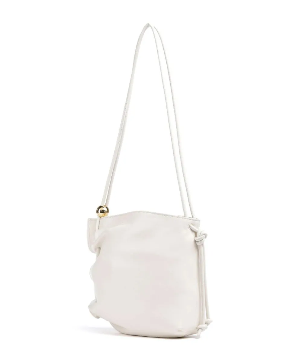 Daisy S Schultertasche fein genarbtes Rindsleder creme