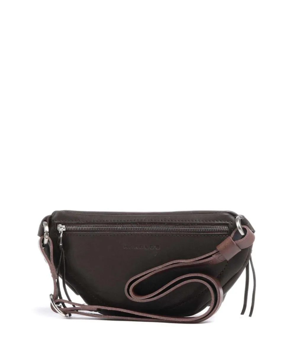 Nabuku Gürteltasche fein genarbtes Rindsleder dunkelbraun