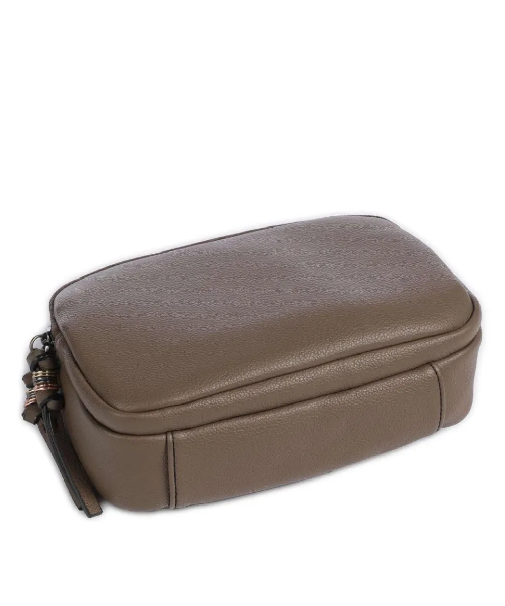 Bestie Umhängetasche recyceltes Leder, Polyurethane braun