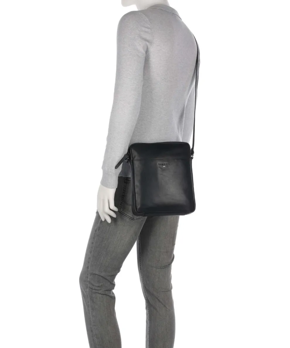 Romeo Umhängetasche fein genarbtes Rindsleder schwarz