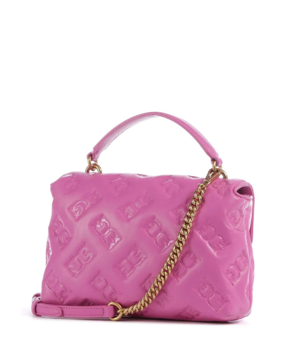 Love Lady Puff Mini Handtasche geprägtes Leder pink