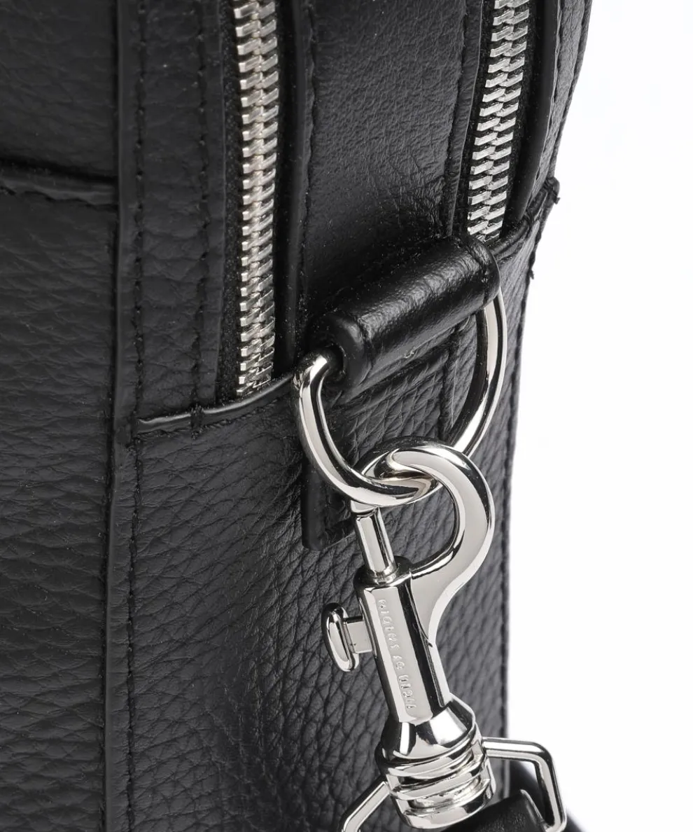 Burin Aktentasche genarbtes Kalbsleder schwarz