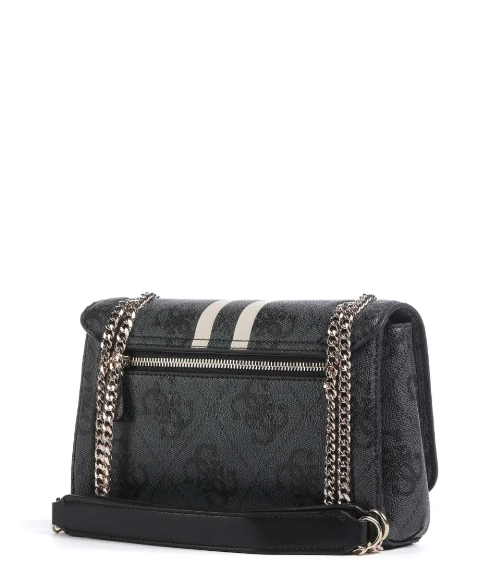 Noelle 4G Logo Schultertasche Lederimitat dunkelgrau