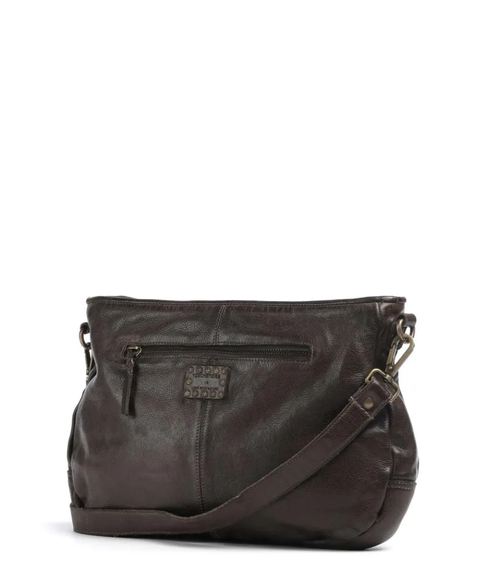 Schubertgasse 4 Umhängetasche genarbtes Rindsleder dunkelgrün