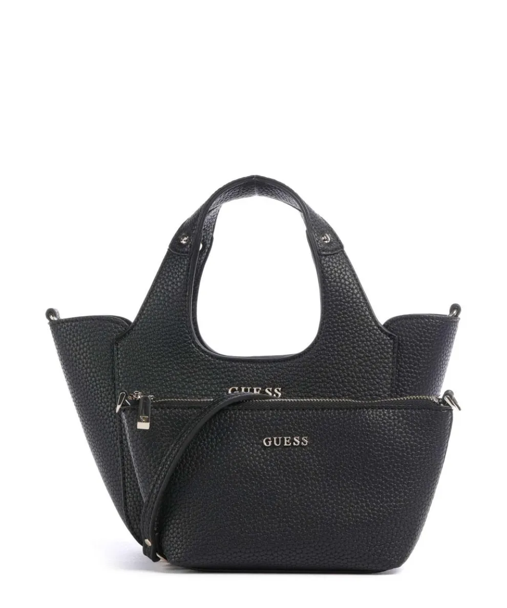 Calista Mini Umhängetasche Lederimitat schwarz