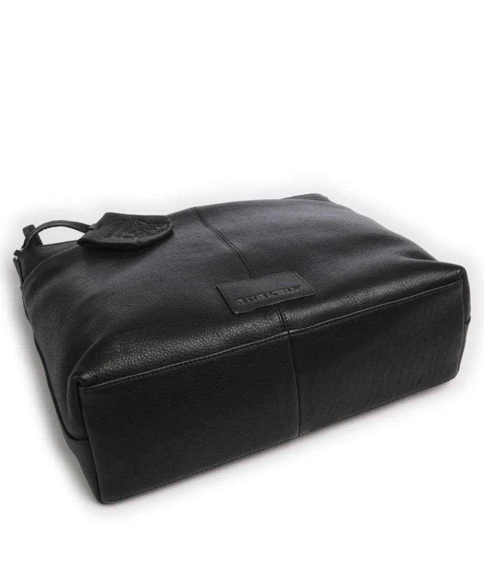 Soft Skylar Umhängetasche genarbtes Leder schwarz